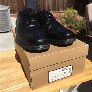 Black Cole Haan Lunargrand Long Wing